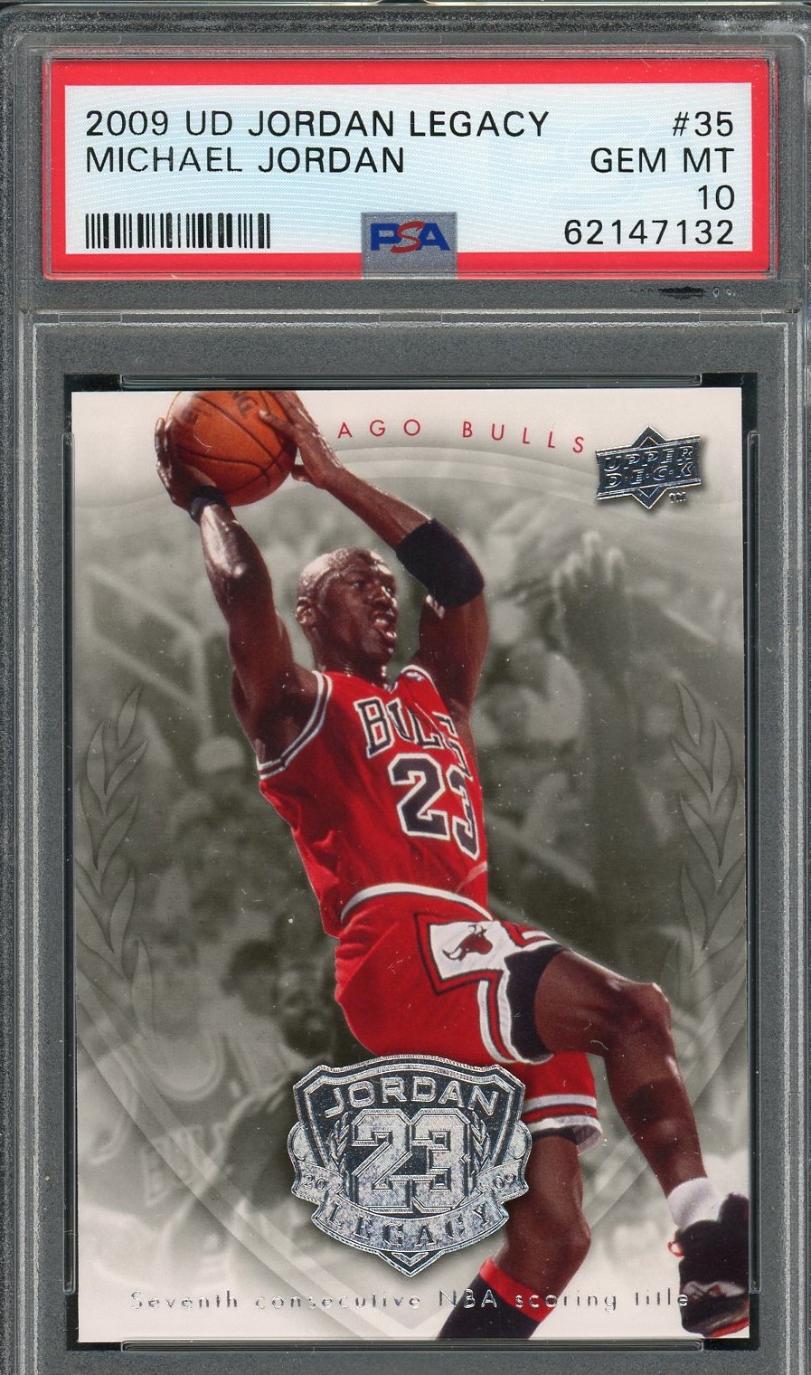 Michael Jordan 2009 Upper Deck Legacy Basketball Card #35 Graded PSA 10