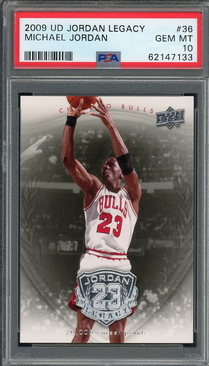 Michael Jordan 2009 Upper Deck Legacy Basketball Card #36 Graded PSA 10