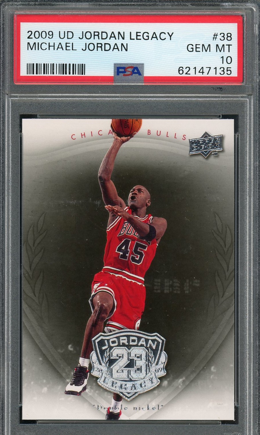 Michael Jordan 2009 Upper Deck Legacy Basketball Card #38 Graded PSA 10