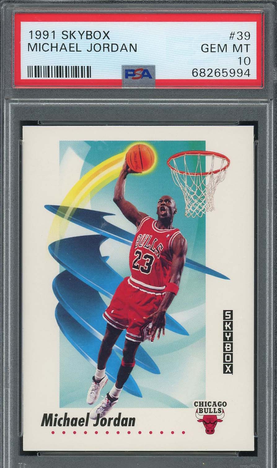 Michael Jordan 1991 Skybox Basketball Card #39 Graded PSA 10