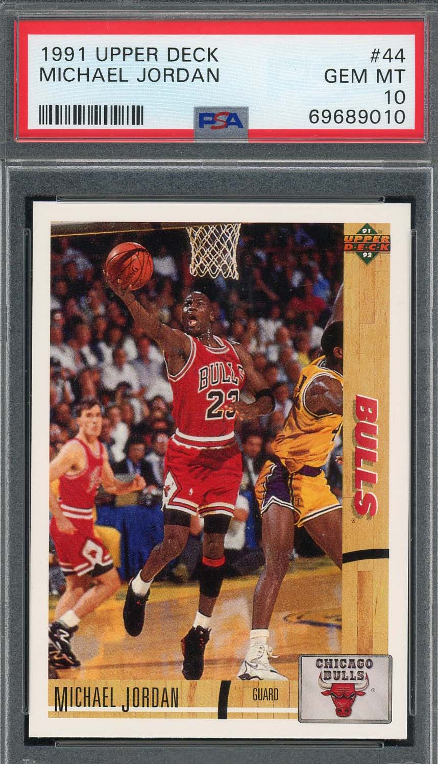 Michael Jordan 1991 Upper Deck Basketball Card #44 Graded PSA 10