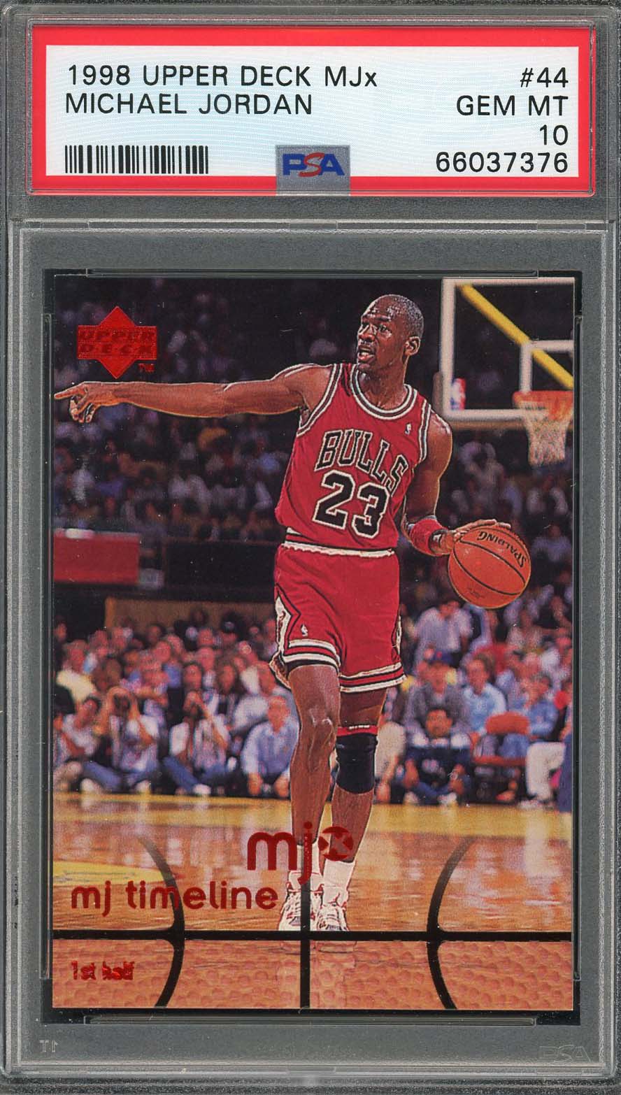 Michael Jordan 1998 Upper Deck MJx Basketball Card #44 Graded PSA 10