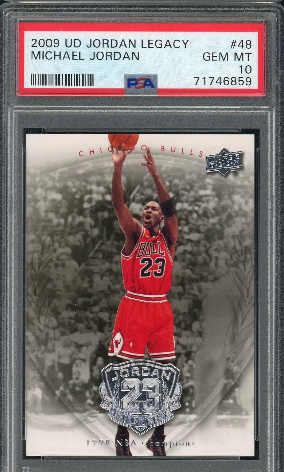 Michael Jordan 2009 Upper Deck Legacy Basketball Card #48 Graded PSA 10