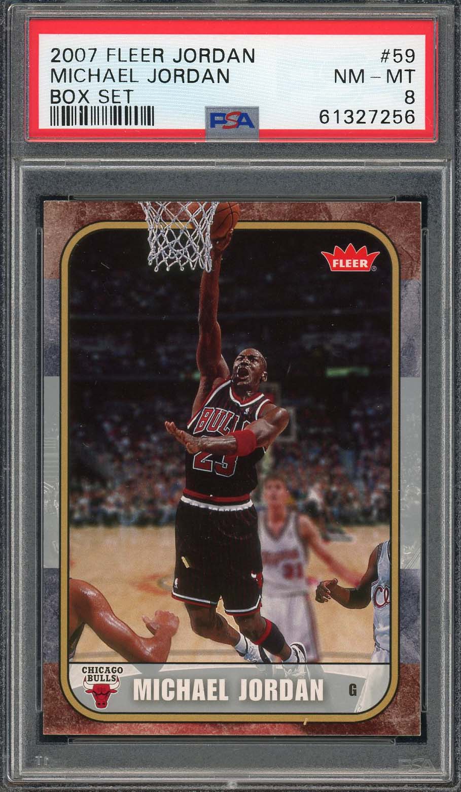 Michael Jordan 2007 Fleer Box Set Basketball Card #59 Graded PSA 8