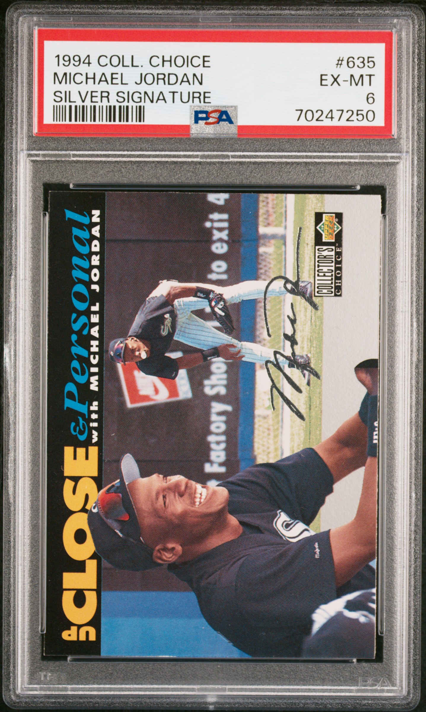 Michael Jordan 1994 Upper Deck Collectors Choice Basketball Card #635 PSA 6