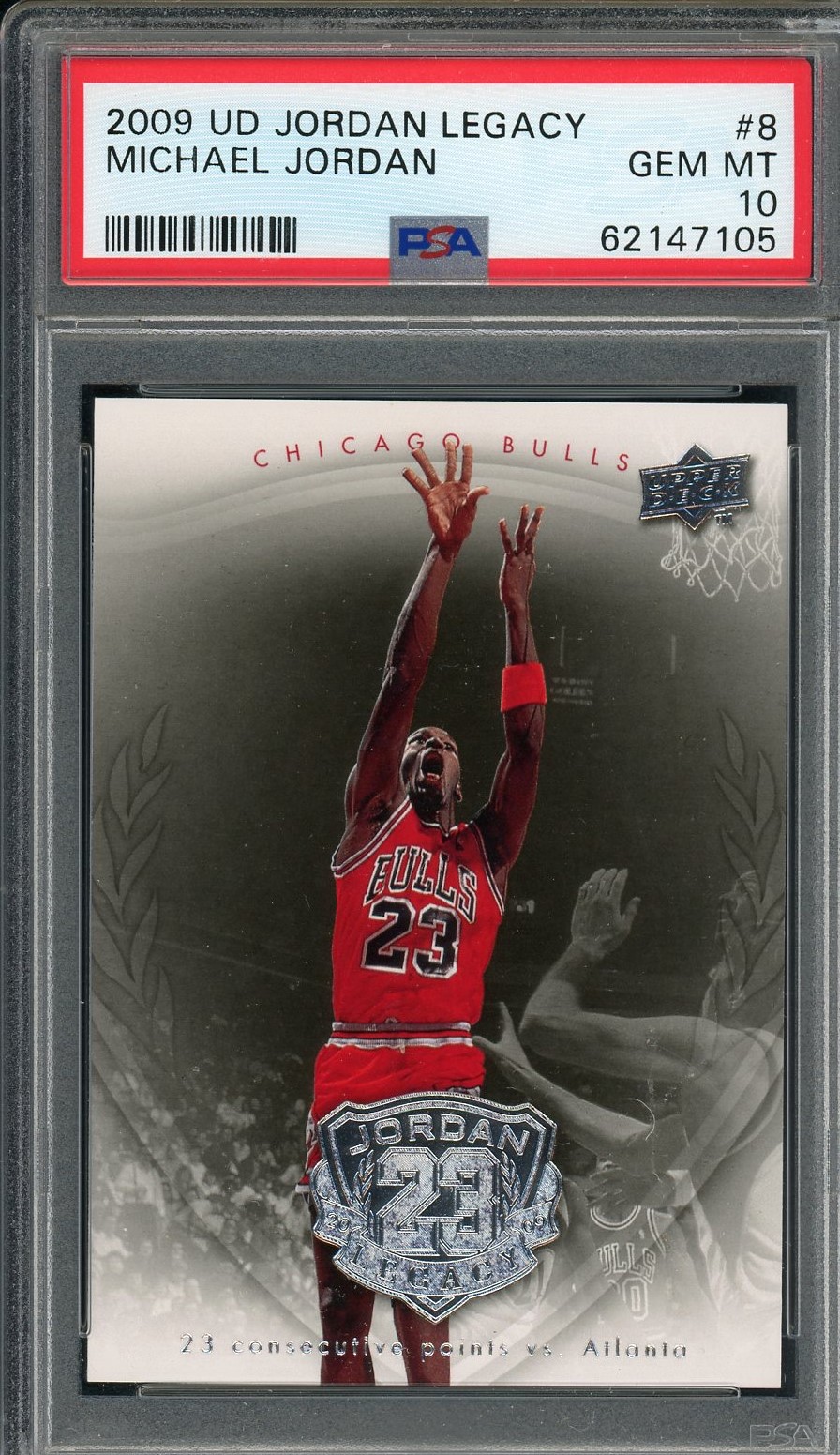 Michael Jordan 2009 Upper Deck Legacy Basketball Card #8 Graded PSA 10