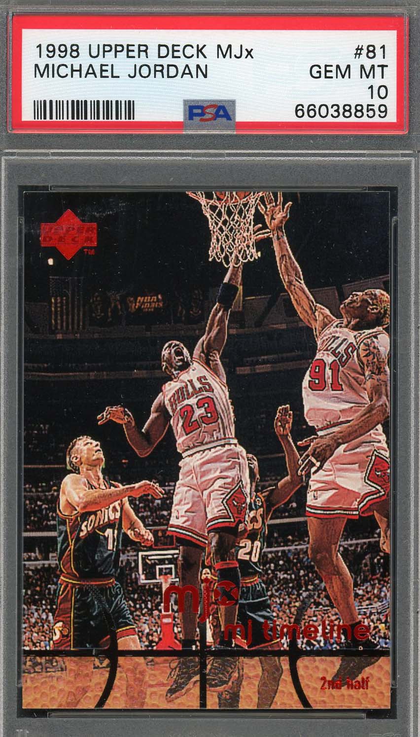 Michael Jordan 1998 Upper Deck MJx Basketball Card #81 Graded PSA 10