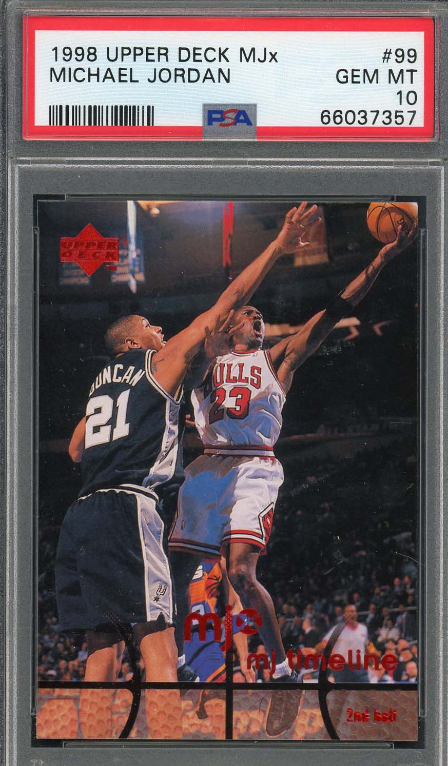 Michael Jordan 1998 Upper Deck MJx Basketball Card #99 Graded PSA 10