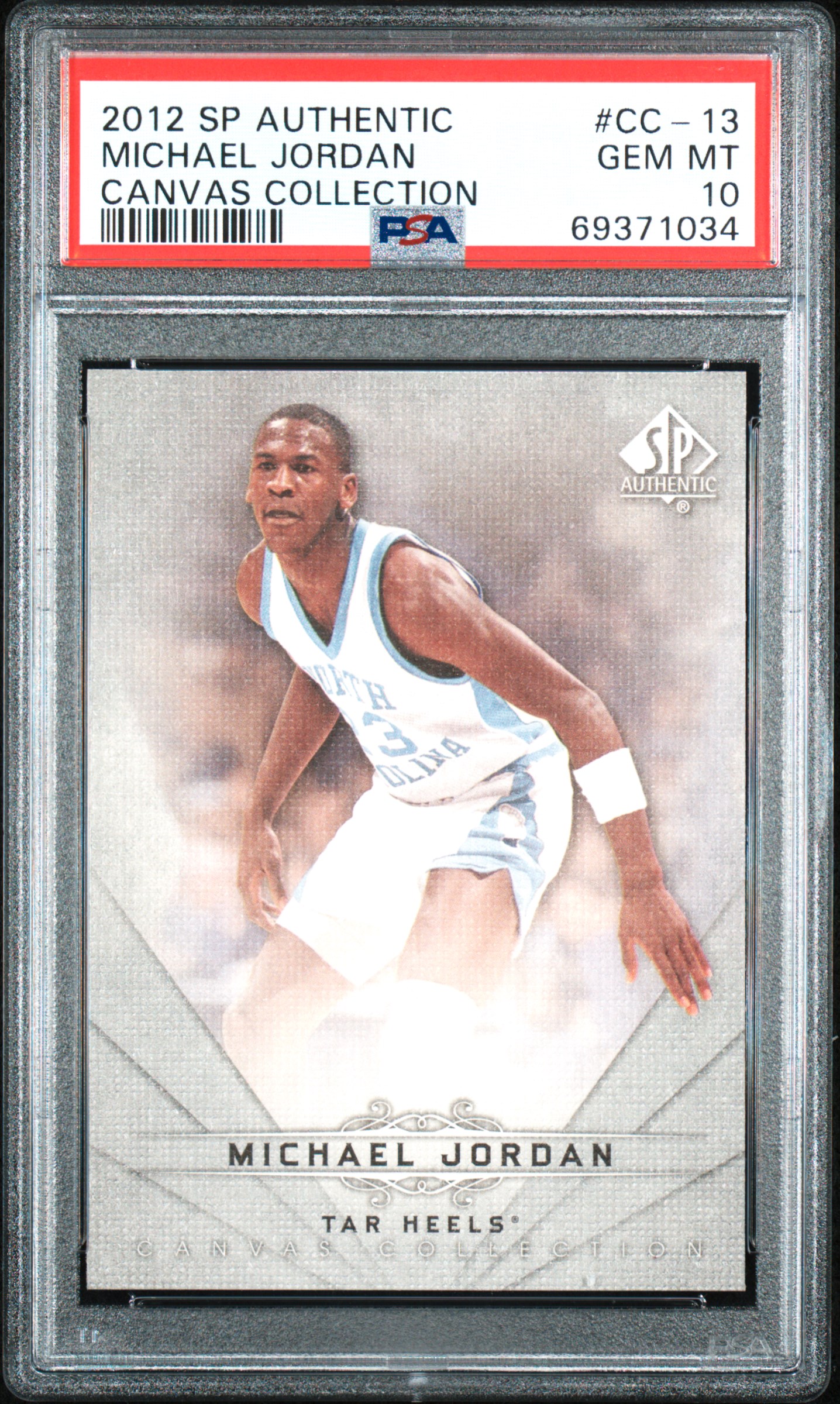 Michael Jordan 2012 Upper Deck SP Authentic Canvas Card #CC-13 Graded PSA 10