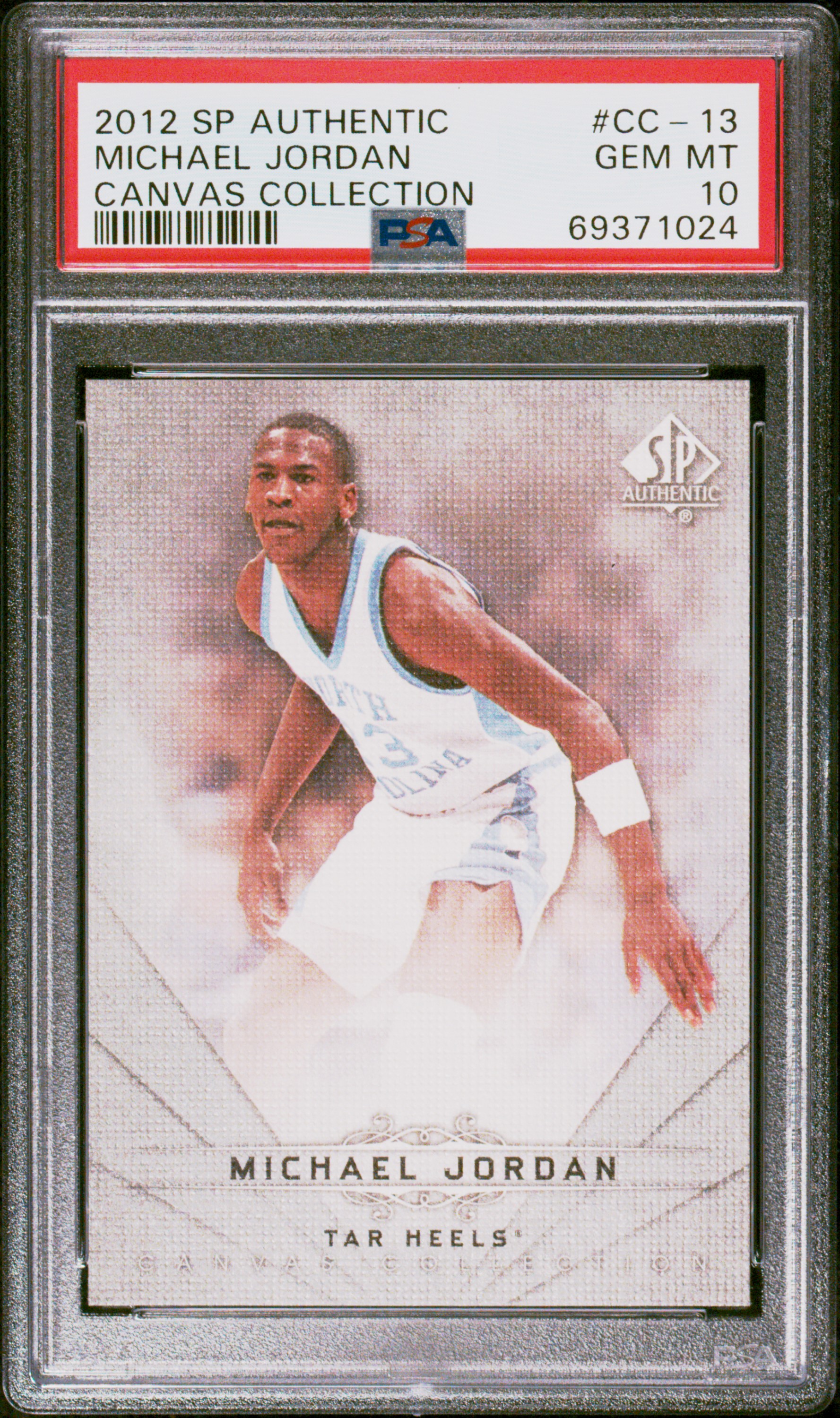 Michael Jordan 2012 Upper Deck SP Authentic Canvas Card #CC-13 Graded PSA 10