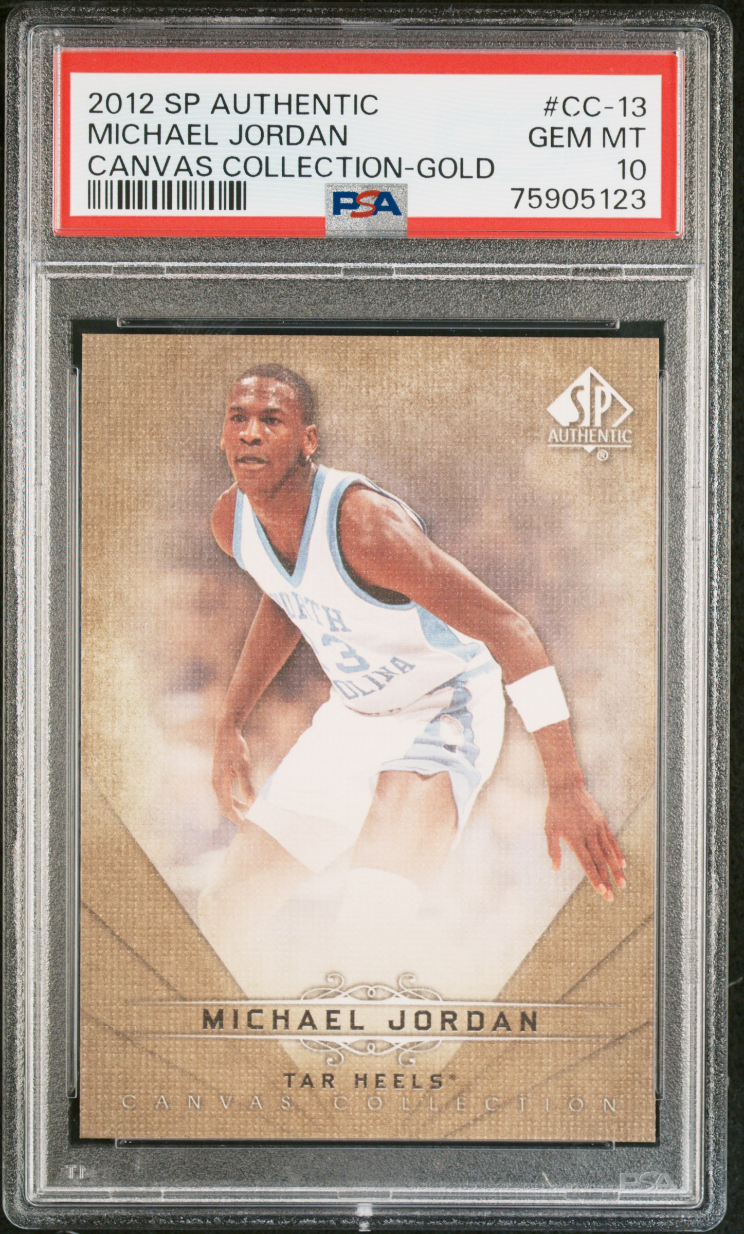 Michael Jordan 2012 Upper Deck SP Authentic Gold Card #CC-13 Graded PSA 10