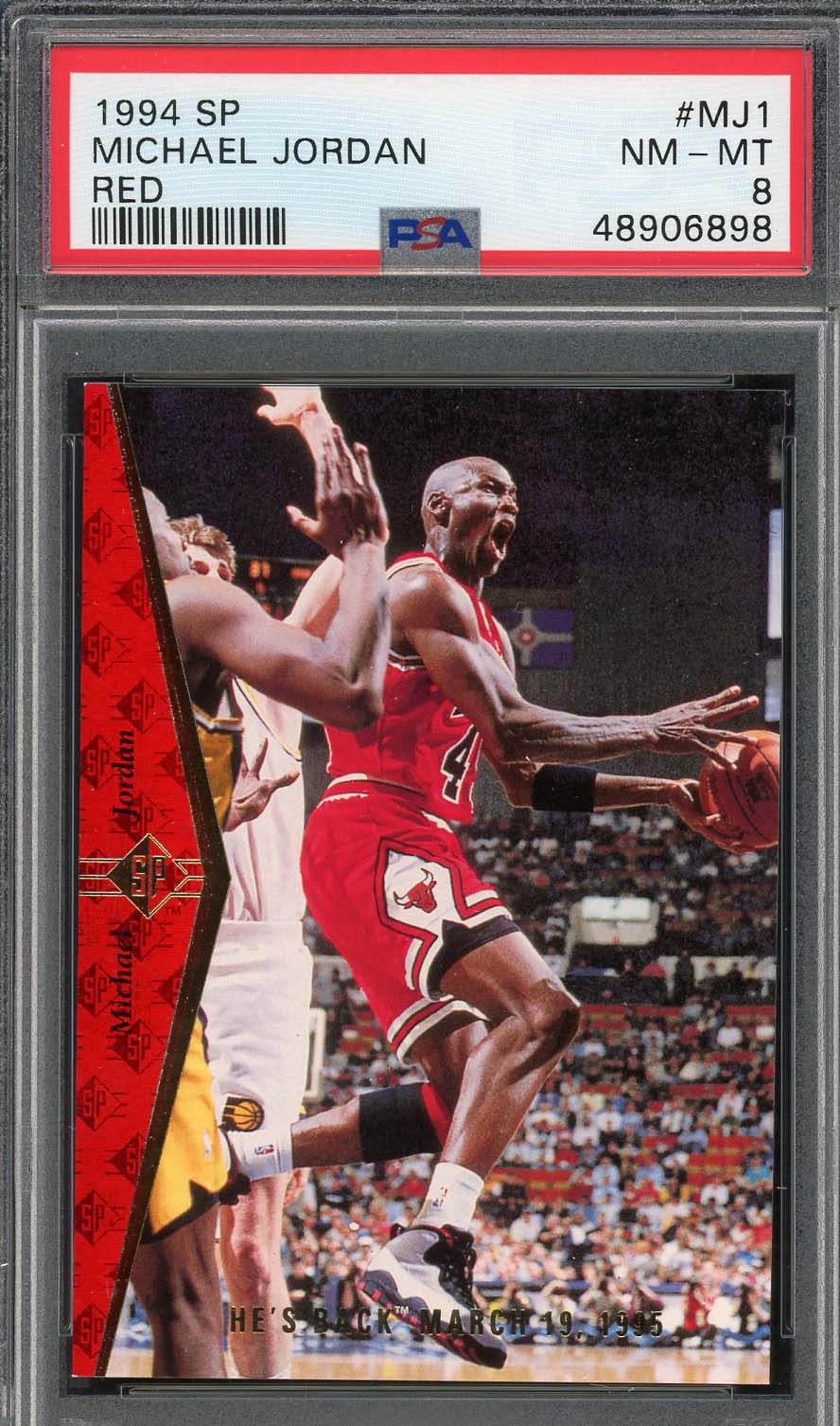 Michael Jordan 1994 SP Upper Deck Red Basketball Card #MJ1 Graded PSA 8