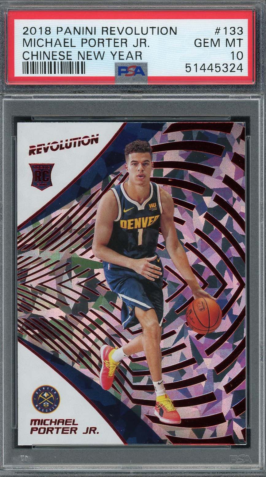 Michael Porter Jr 2018 Panini Revolution Chinese New Year Rookie Card #133 PSA 10