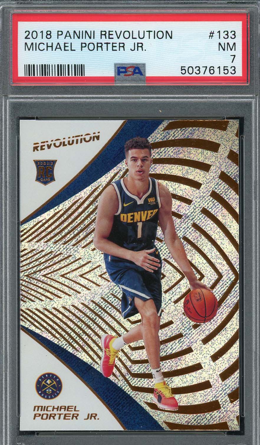 Michael Porter Jr 2018 Panini Revolution Basketball Rookie Card RC #133 Graded PSA 7