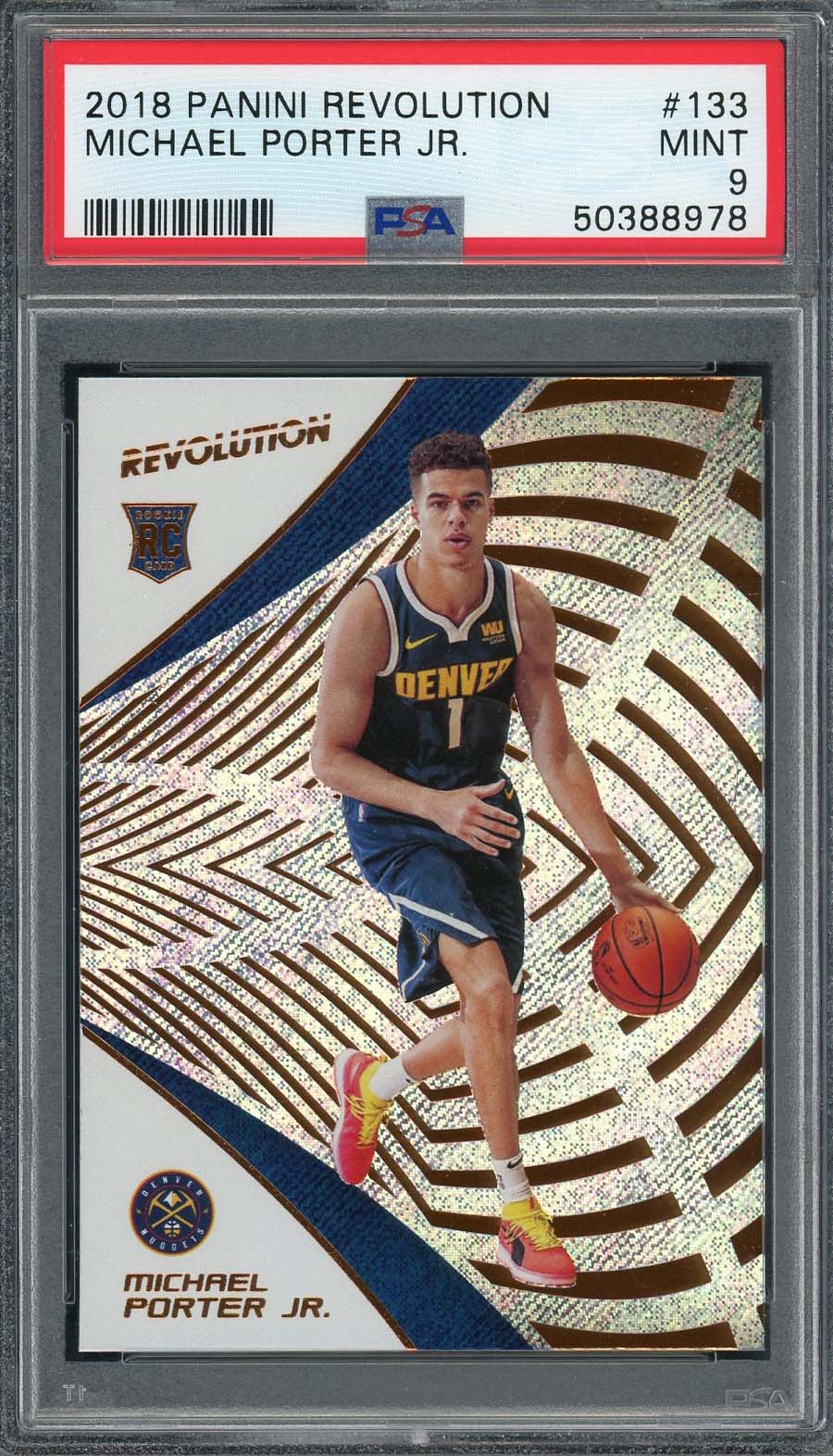 Michael Porter Jr 2018 Panini Revolution Basketball Rookie Card RC #133 Graded PSA 9 MINT