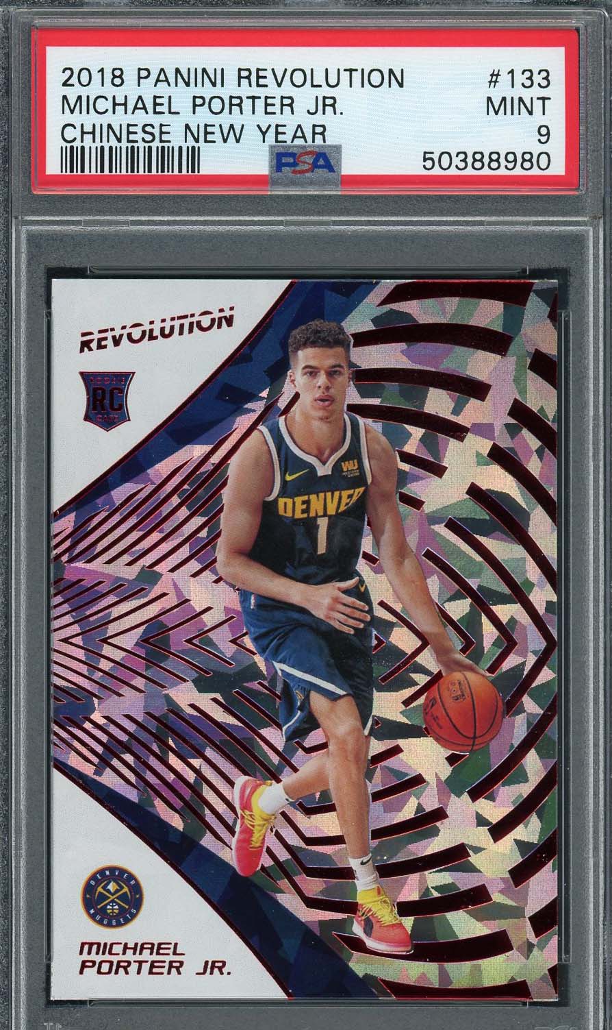 Michael Porter Jr 2018 Panini Revolution Chinese New Year Basketball Rookie Card RC #133 Graded PSA 9 MINT