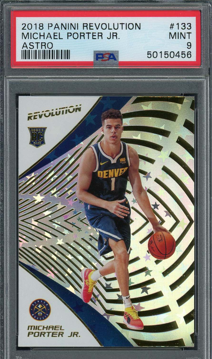 Michael Porter Jr 2018 Panini Revolution Astro Rookie Card RC #133 Graded PSA 9