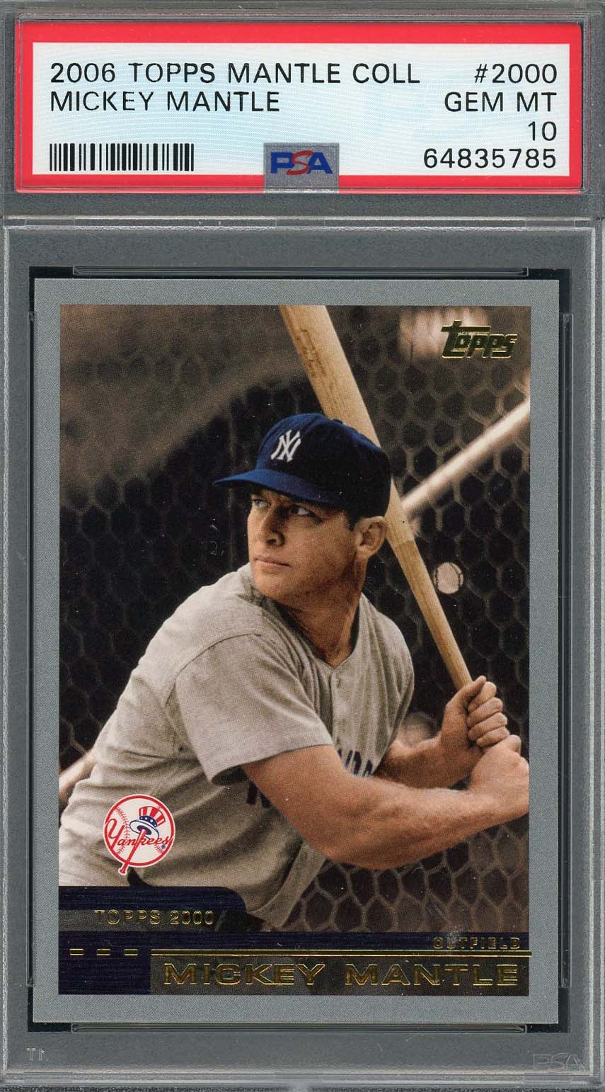 Mickey Mantle 2006 Topps Collection Baseball Card #2000 Graded PSA 10