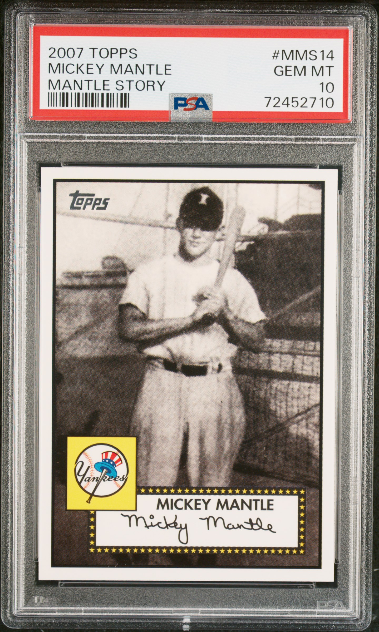 Mickey Mantle 2007 Topps Story Baseball Card #MMS14 Graded PSA 10