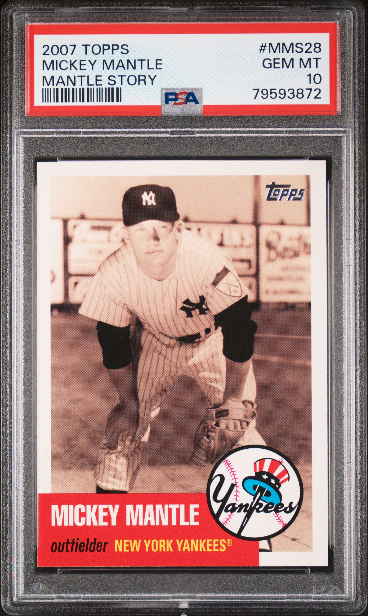 Mickey Mantle 2007 Topps Story Baseball Card #MMS28 Graded PSA 10