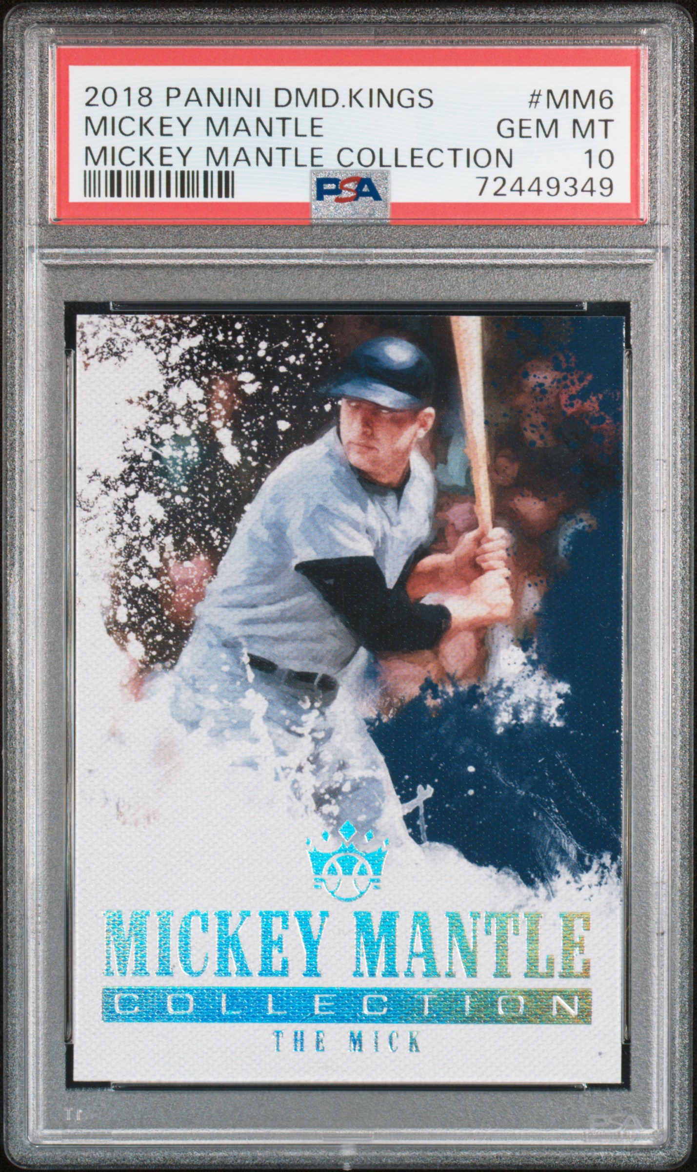Mickey Mantle 2018 Panini Diamond Kings Baseball Card #MM6 Graded PSA 10