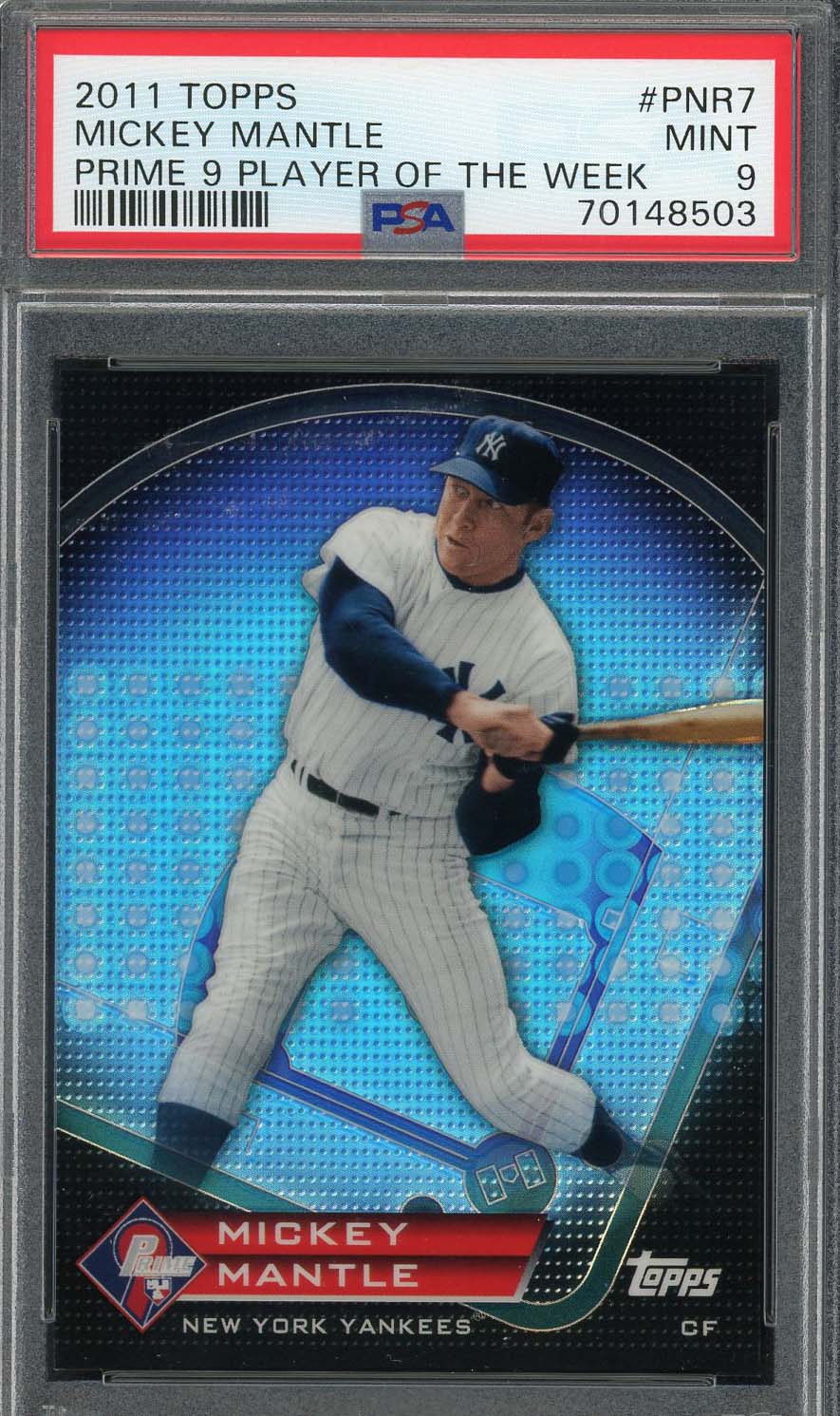 Mickey Mantle 2011 Topps Prime 9 Player Baseball Card #PNR7 Graded PSA 9