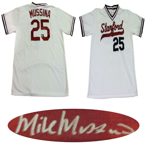 Mike Mussina Signed Stanford University Jersey Steiner MLB COA