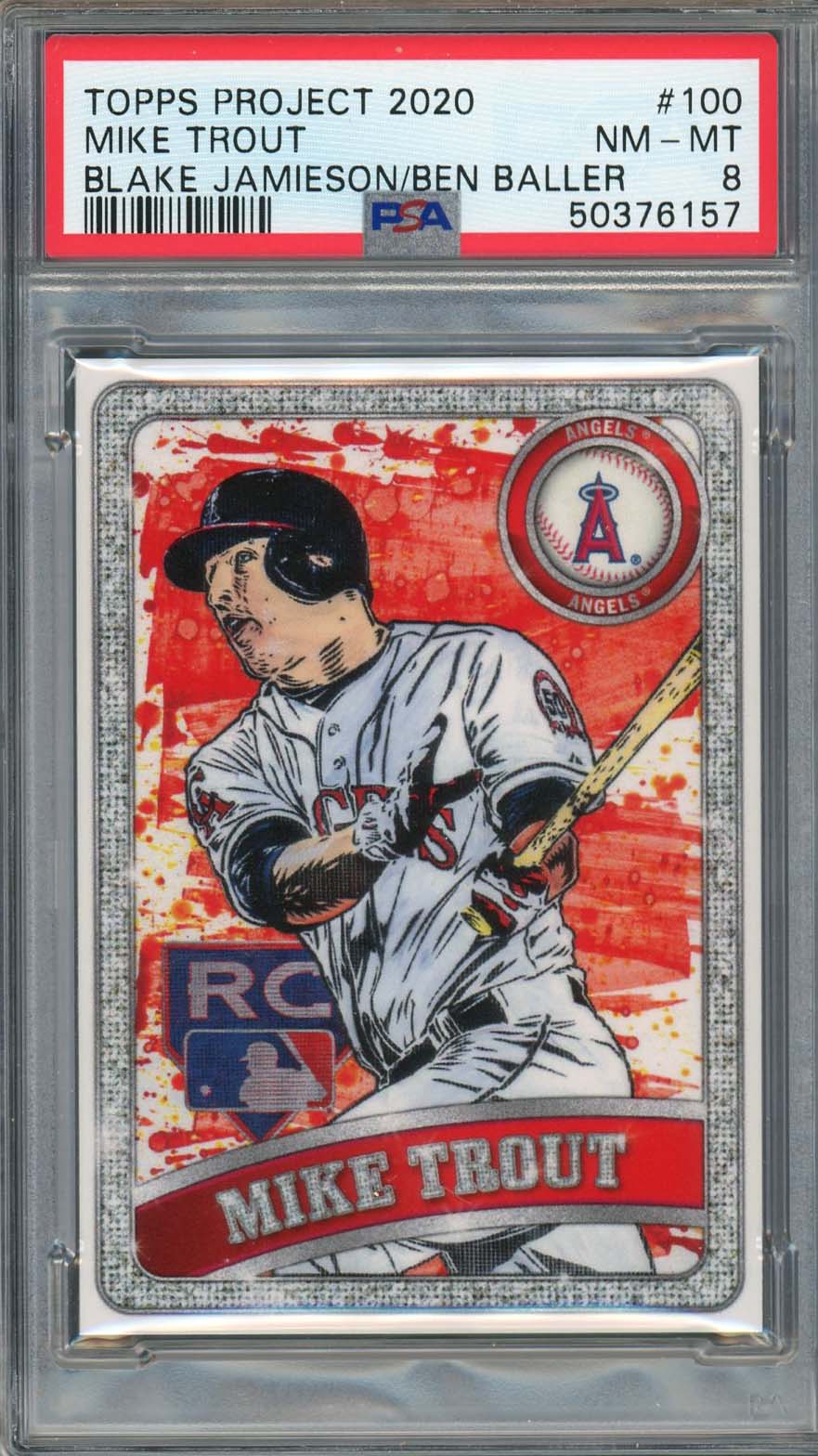 Mike Trout Topps Project 2020 Blake Jamieson Ben Baller Card #100 PSA 8