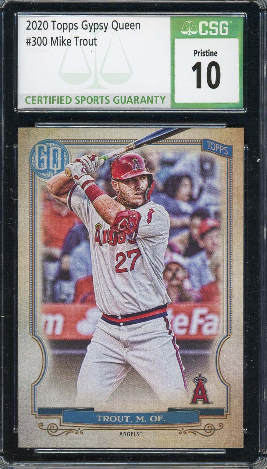 Mike Trout 2020 Topps Gypsy Queen Baseball Card #300 Graded CSG 10 Mike Trout 2020 Topps Gypsy Queen Baseball Card #300 Graded CSG 10