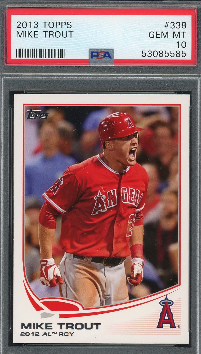 Mike Trout 2013 Topps Baseball Card #338 Graded PSA 10
