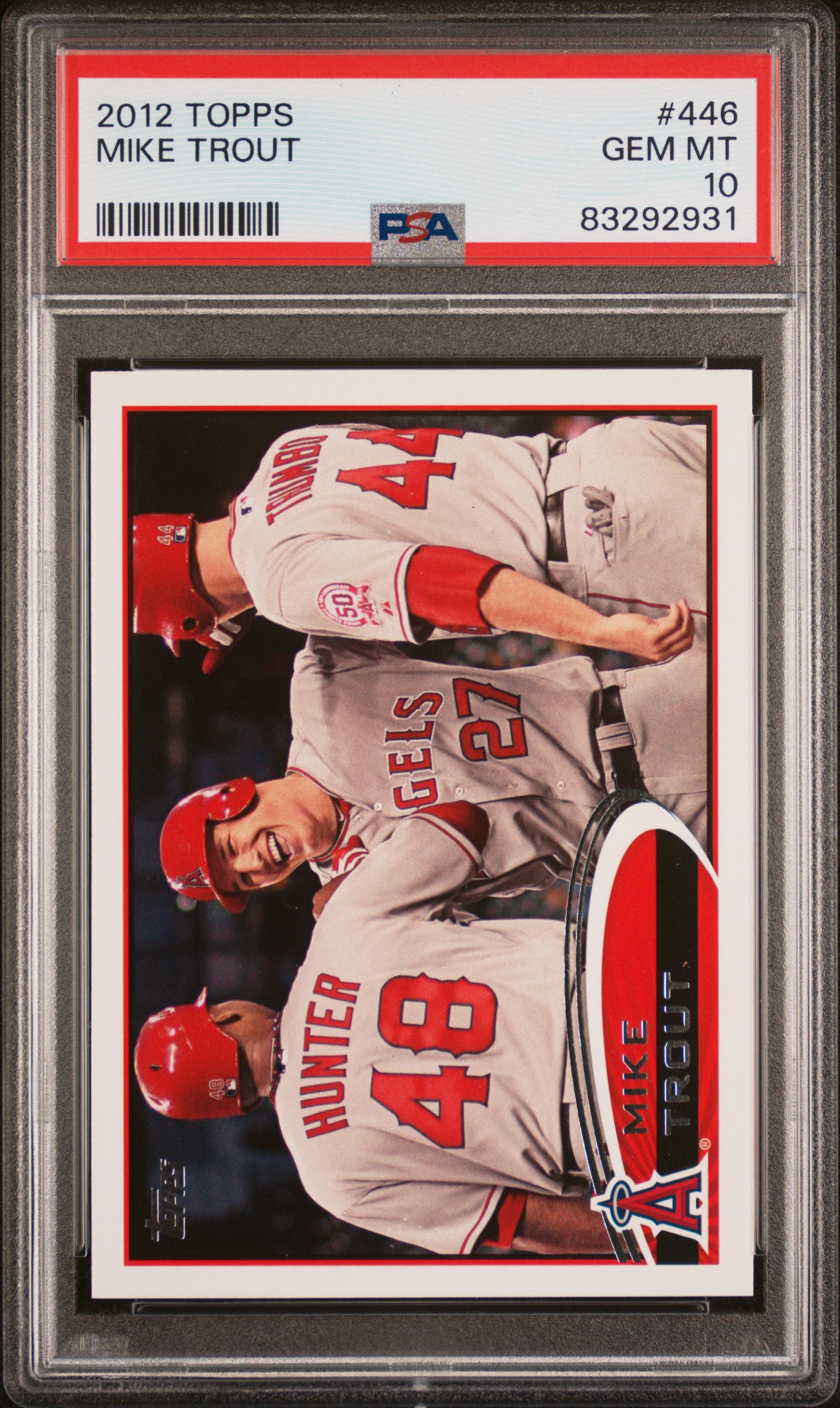 Mike Trout 2012 Topps Baseball Card #446 Graded PSA 10
