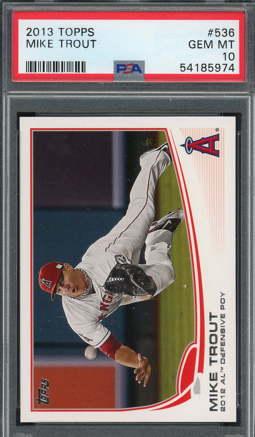 Mike Trout 2013 Topps Baseball Card #536 Graded PSA 10 Mike Trout 2013 Topps Baseball Card #536 Graded PSA 10