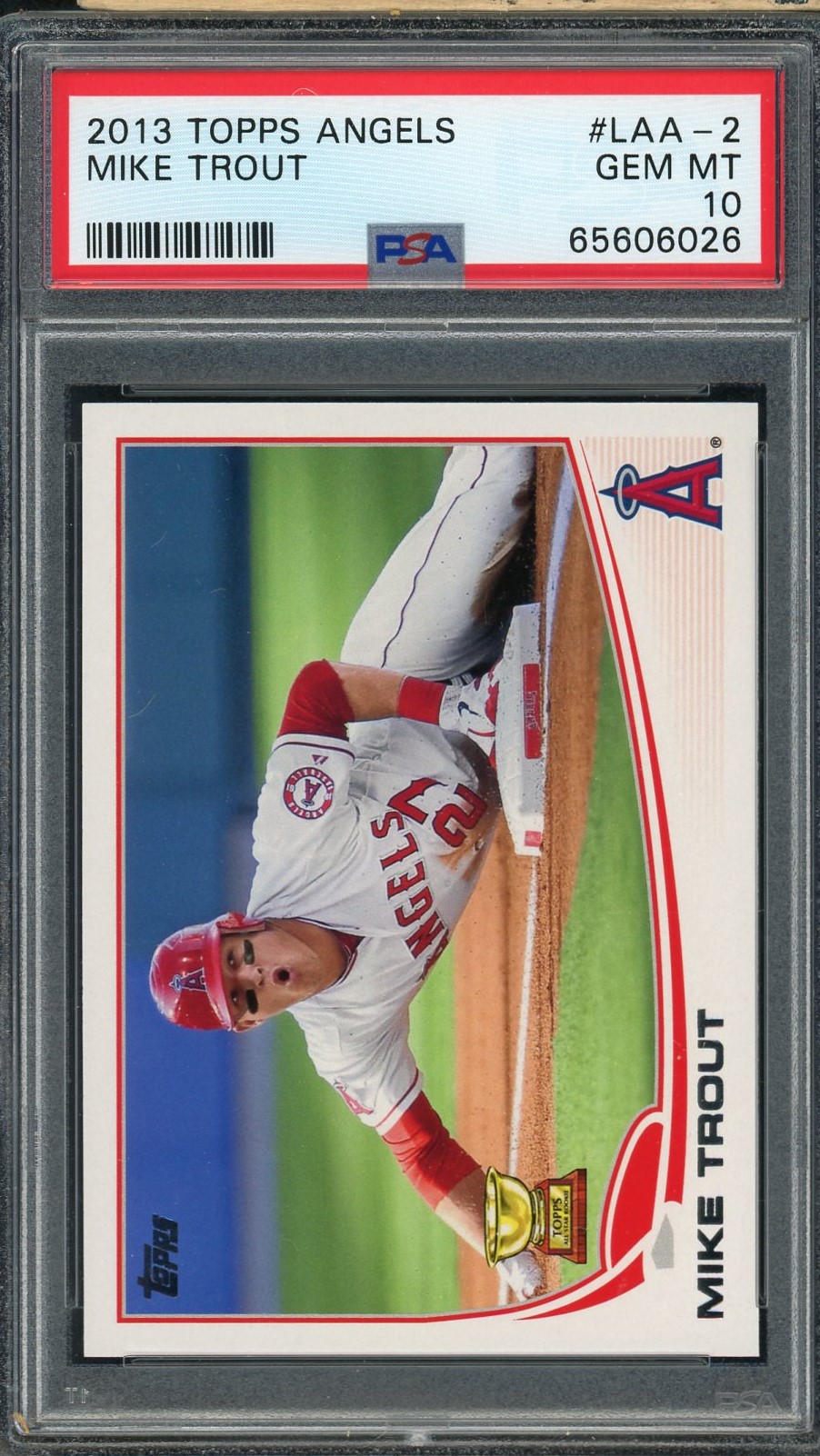 Mike Trout 2013 Topps Angels Baseball Card #LAA-2 Graded PSA 10