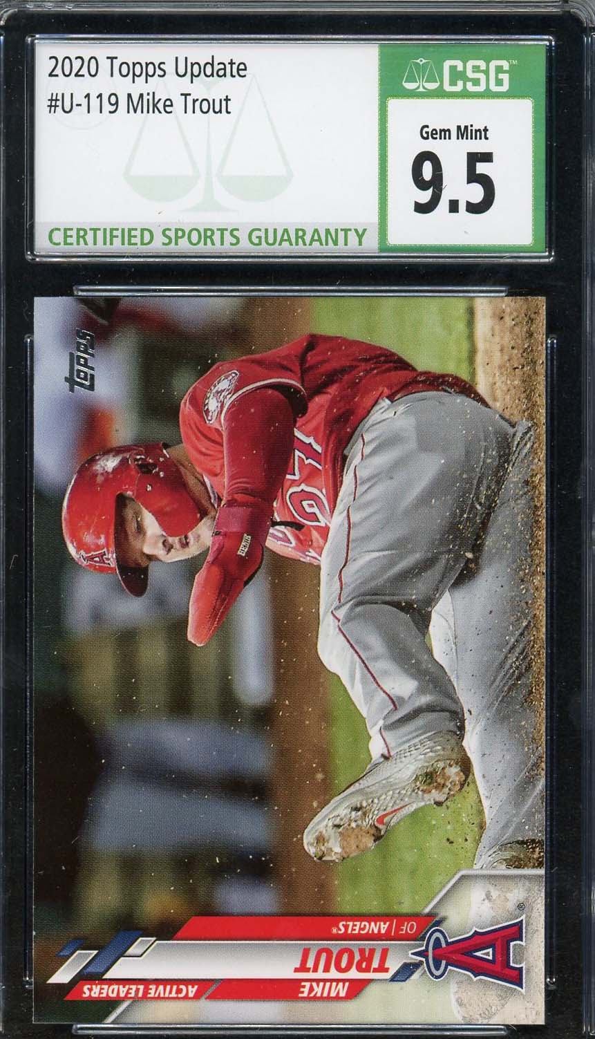Mike Trout 2020 Topps Update Baseball Card #U-119 Graded CSG 9.5
