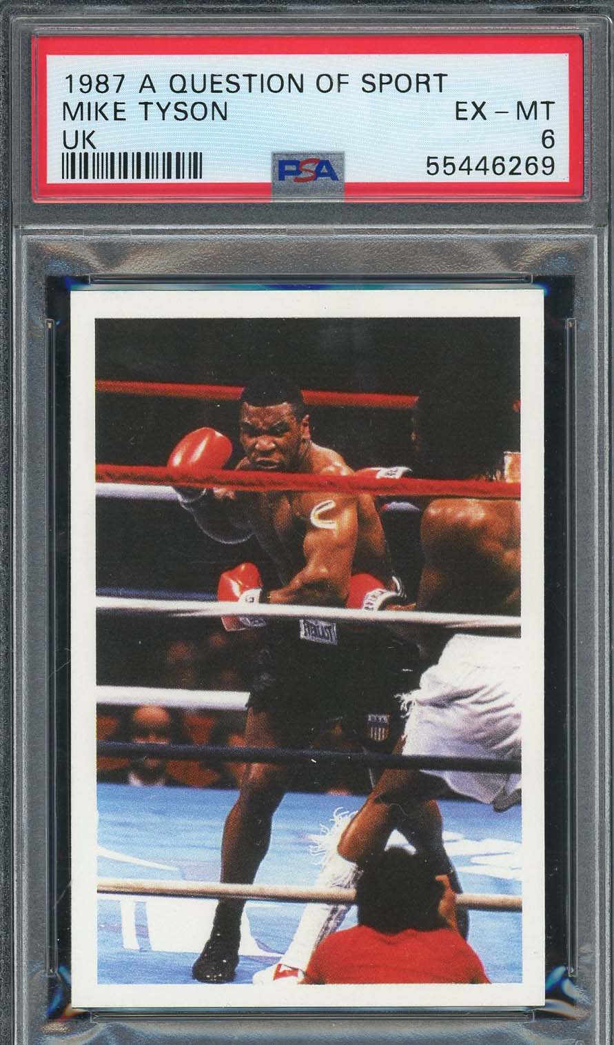 Mike Tyson 1987 A Question of Sport UK Boxing Rookie Card RC Graded PSA 6
