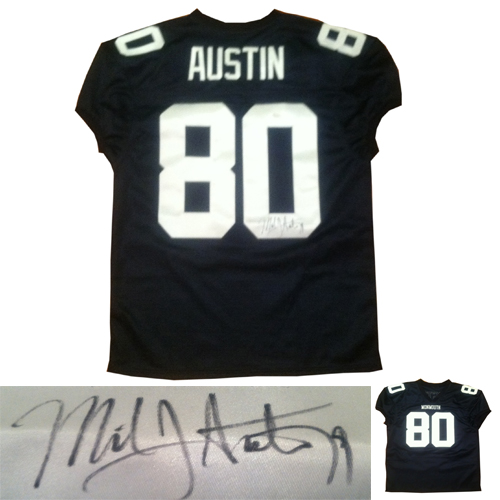 Miles Austin Signed Monmouth Football Jersey JSA COA Cowboys