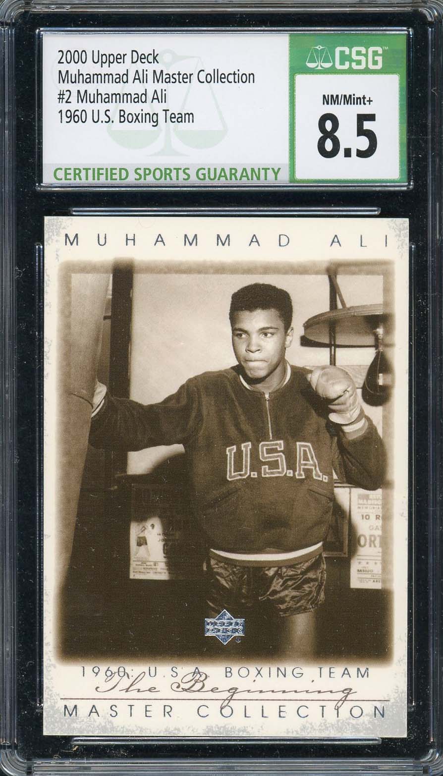Muhammad Ali 2000 Upper Deck 1960 US Boxing Team Card #2 Graded CSG 8.5 /250