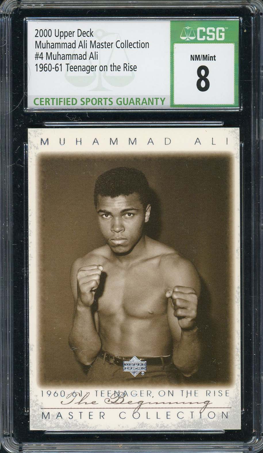 Muhammad Ali 2000 Upper Deck 1960 Teenager on the Rise Card #4 Graded CSG 8 /250