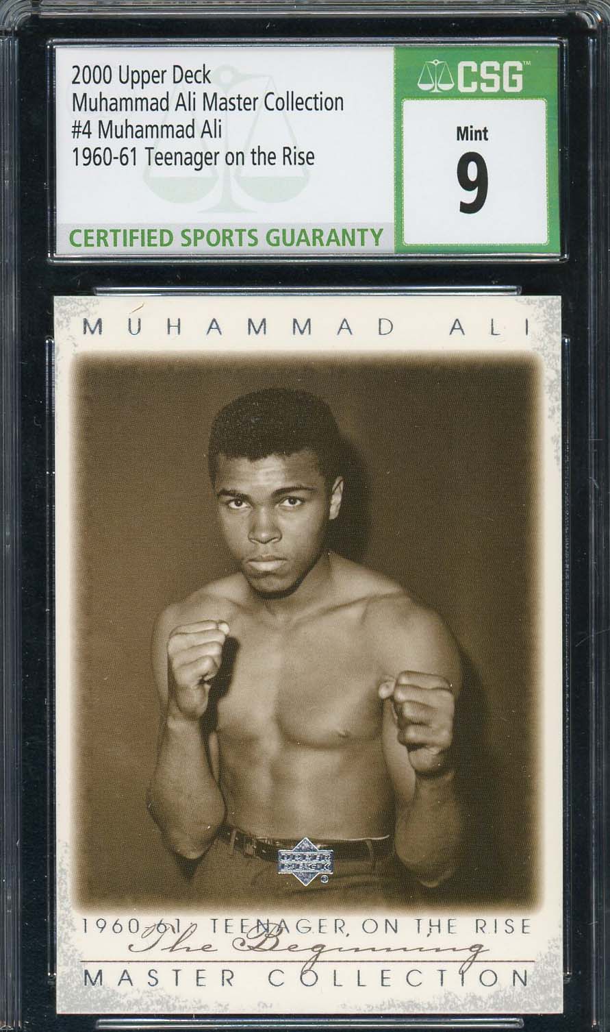 Muhammad Ali 2000 Upper Deck 1960 Teenager on the Rise Card #4 Graded CSG 9 /250