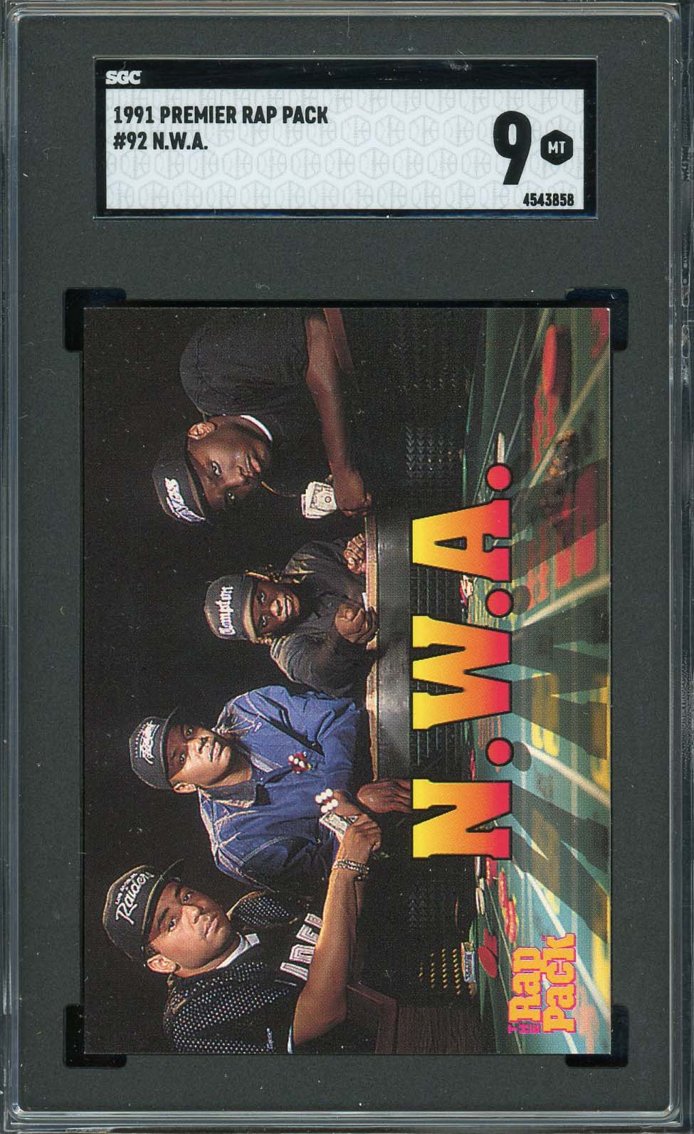 NWA 1991 Premier Rap Pack Card #92 Graded SGC 9