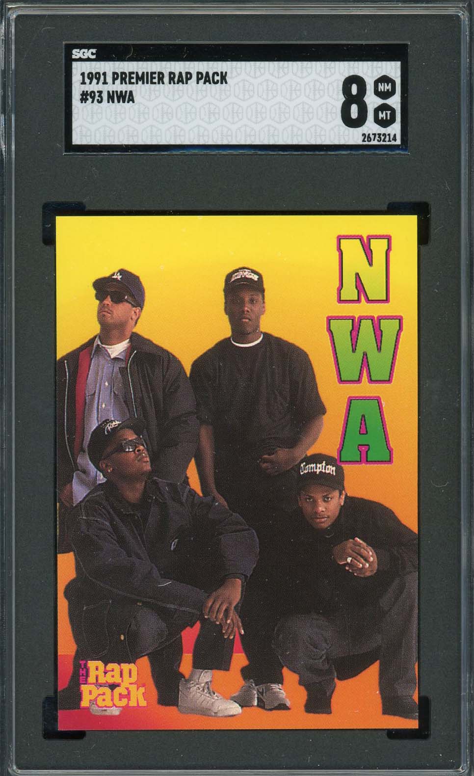 NWA 1991 Premier Rap Pack Card #93 Graded SGC 8