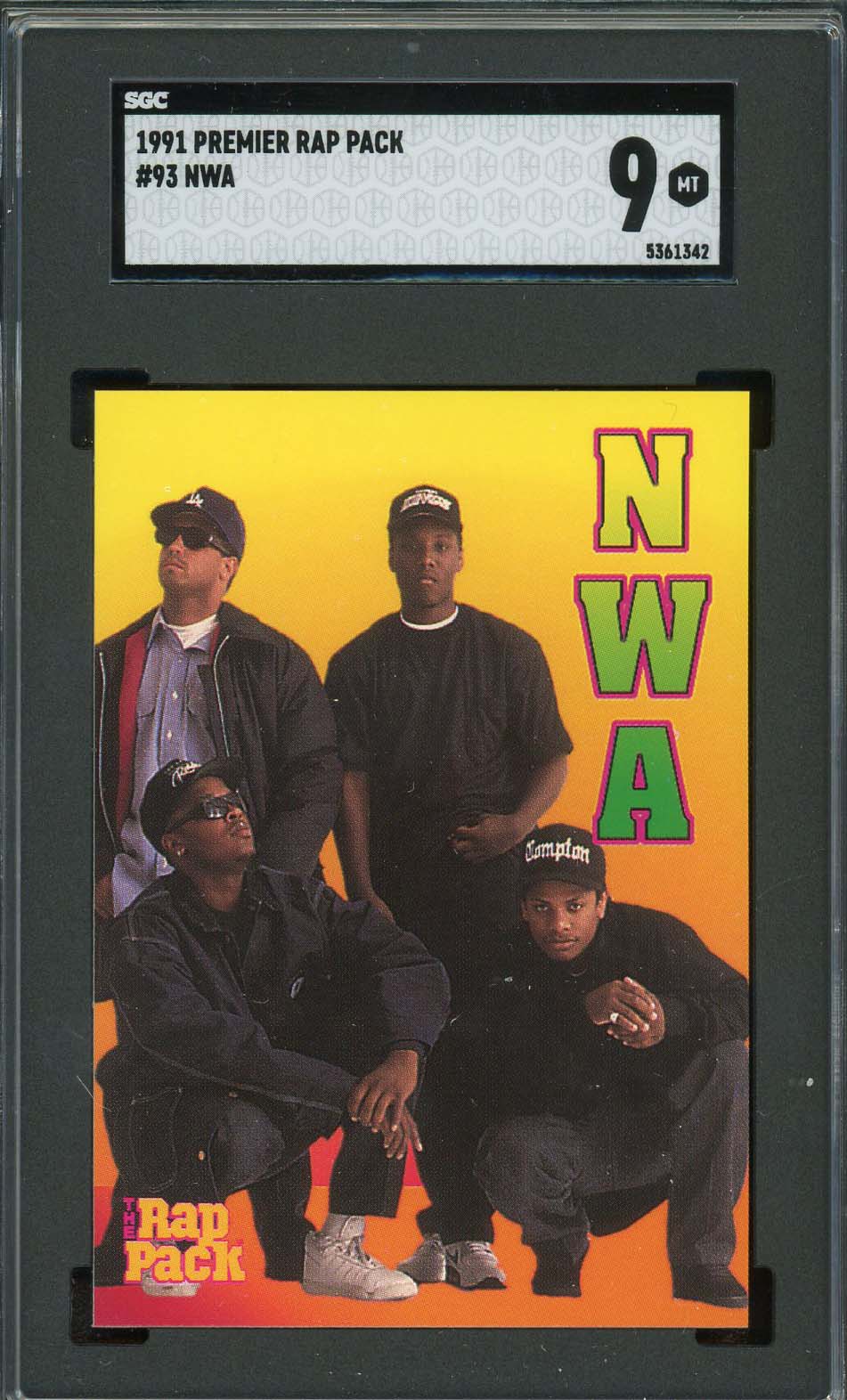 NWA 1991 Premier Rap Pack Card #93 Graded SGC 9
