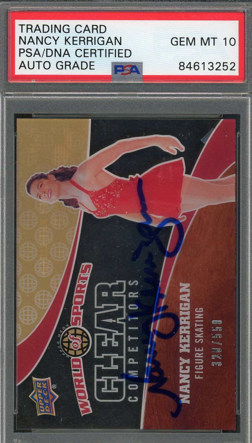Nancy Kerrigan Autographed 2010 Upper Deck World Sports Card Graded PSA Auto 10 320/550