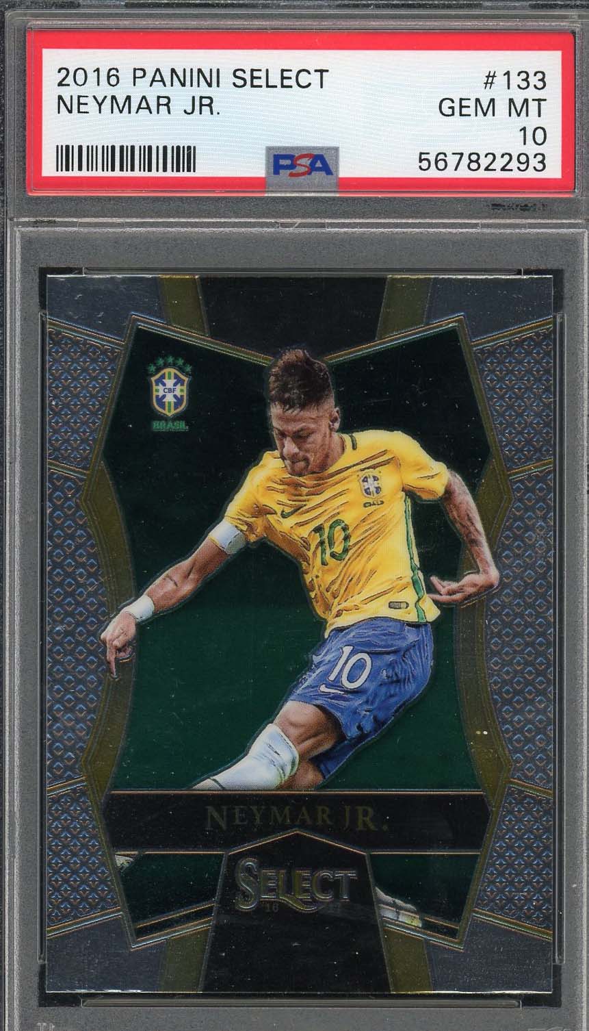 Neymar Jr 2016 Panini Select Soccer Card #133 Graded PSA 10 Neymar Jr 2016 Panini Select Soccer Card #133 Graded PSA 10