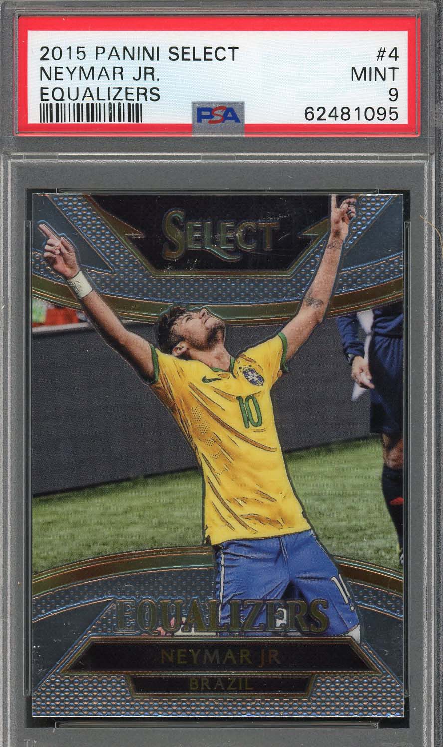 Neymar Jr 2015 Panini Select Soccer Card #4 Graded PSA 9 Neymar Jr 2015 Panini Select Soccer Card #4 Graded PSA 9