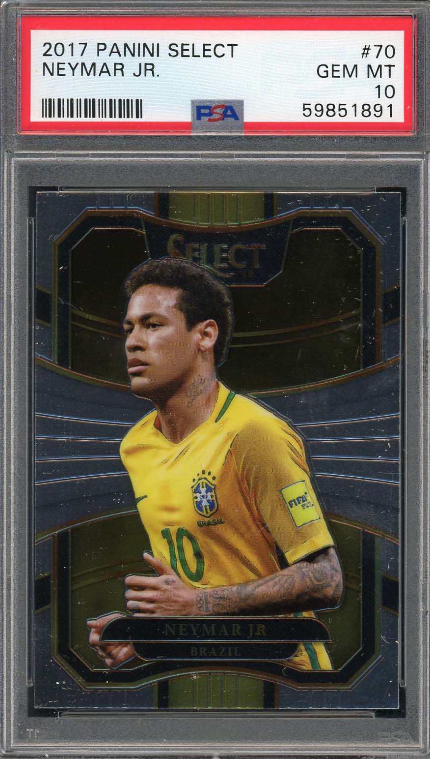 Neymar Jr 2017 Panini Select Soccer Card #70 Graded PSA 10 Neymar Jr 2017 Panini Select Soccer Card #70 Graded PSA 10