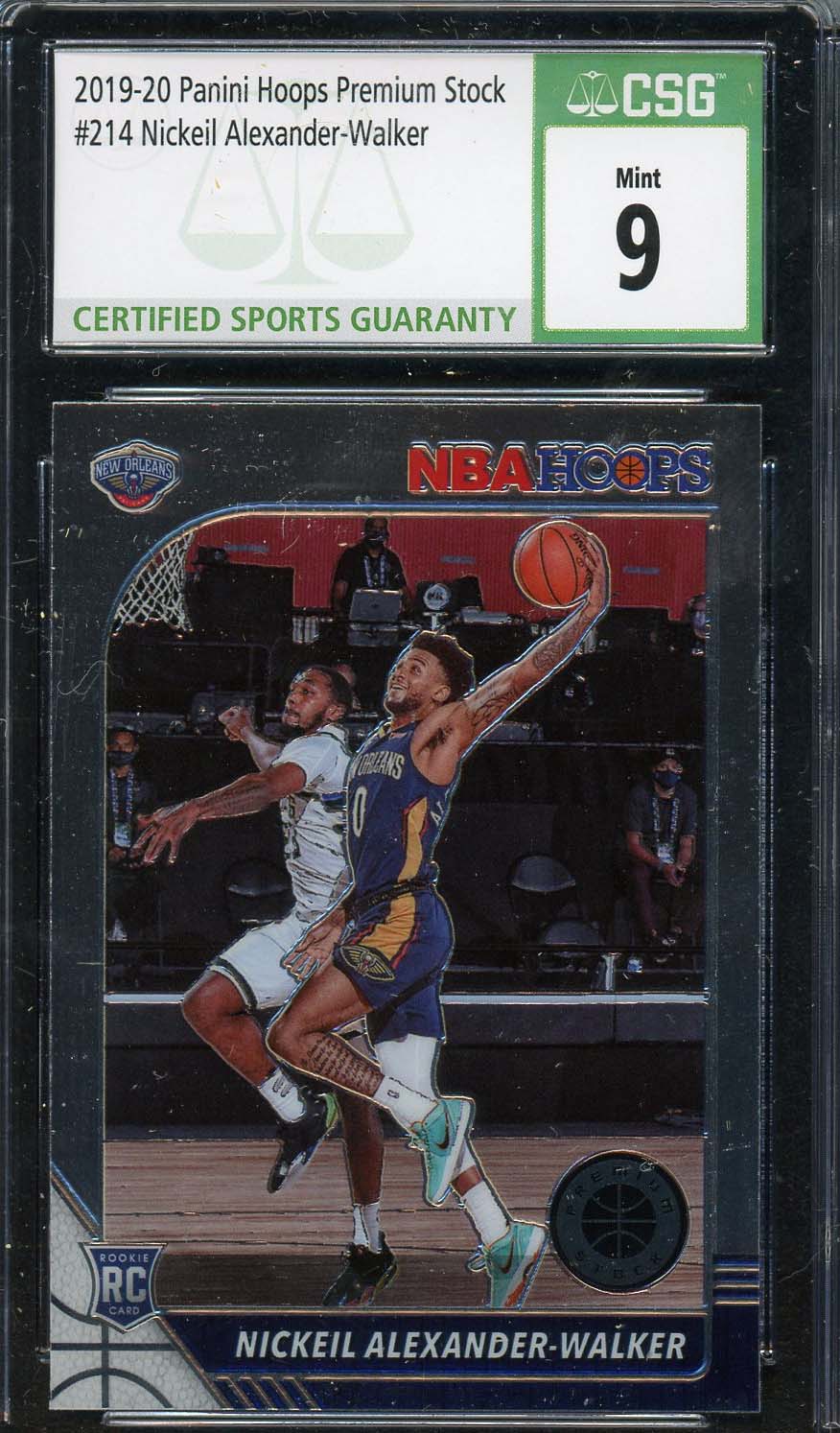 Nickeil Alexander-Walker 2019 Panini Hoops Premium Stock Rookie Card #214 CSG 9