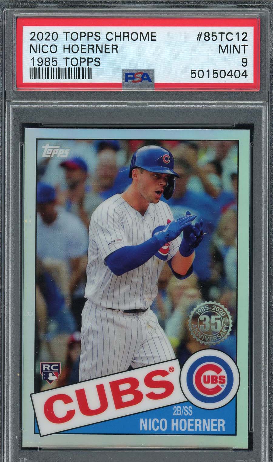 Nico Hoerner 2020 Topps Chrome 1985 Baseball Rookie Card #85TC12 Graded PSA 9