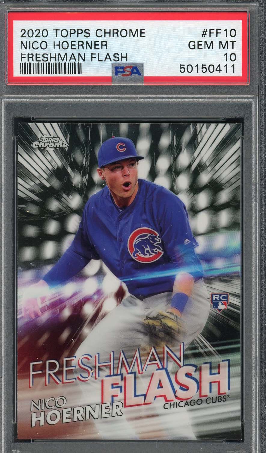 Nico Hoerner 2020 Topps Chrome Freshman Flash Baseball Card #FF10 PSA 10