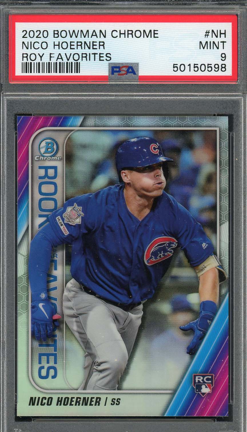 Nico Hoerner 2020 Bowman Chrome Roy Favorites Rookie Card #NH PSA 9